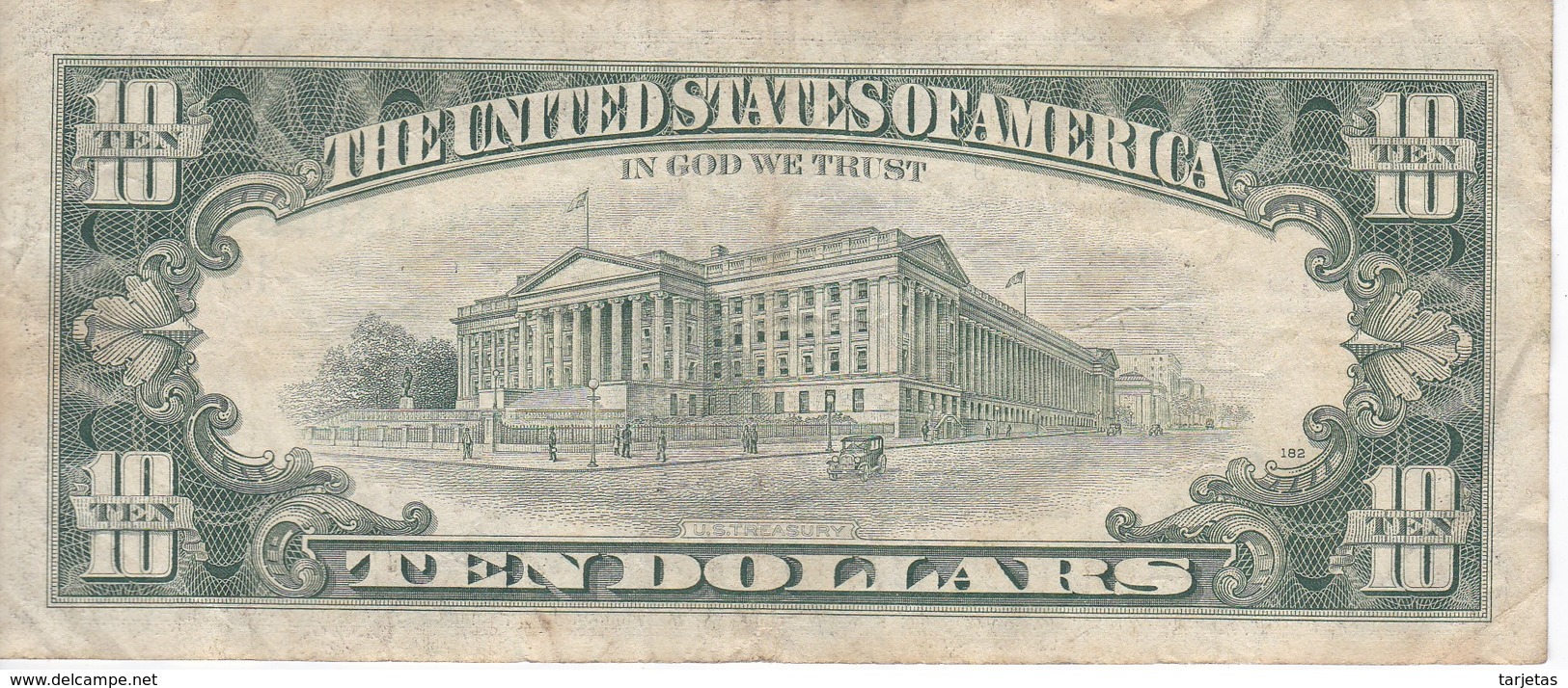 BILLETE DE ESTADOS UNIDOS DE 10 DOLLARS DEL AÑO 1985 LETRA L  SAN FRANCISCO  (BANK NOTE) - Billetes De La Reserva Federal (1928-...)