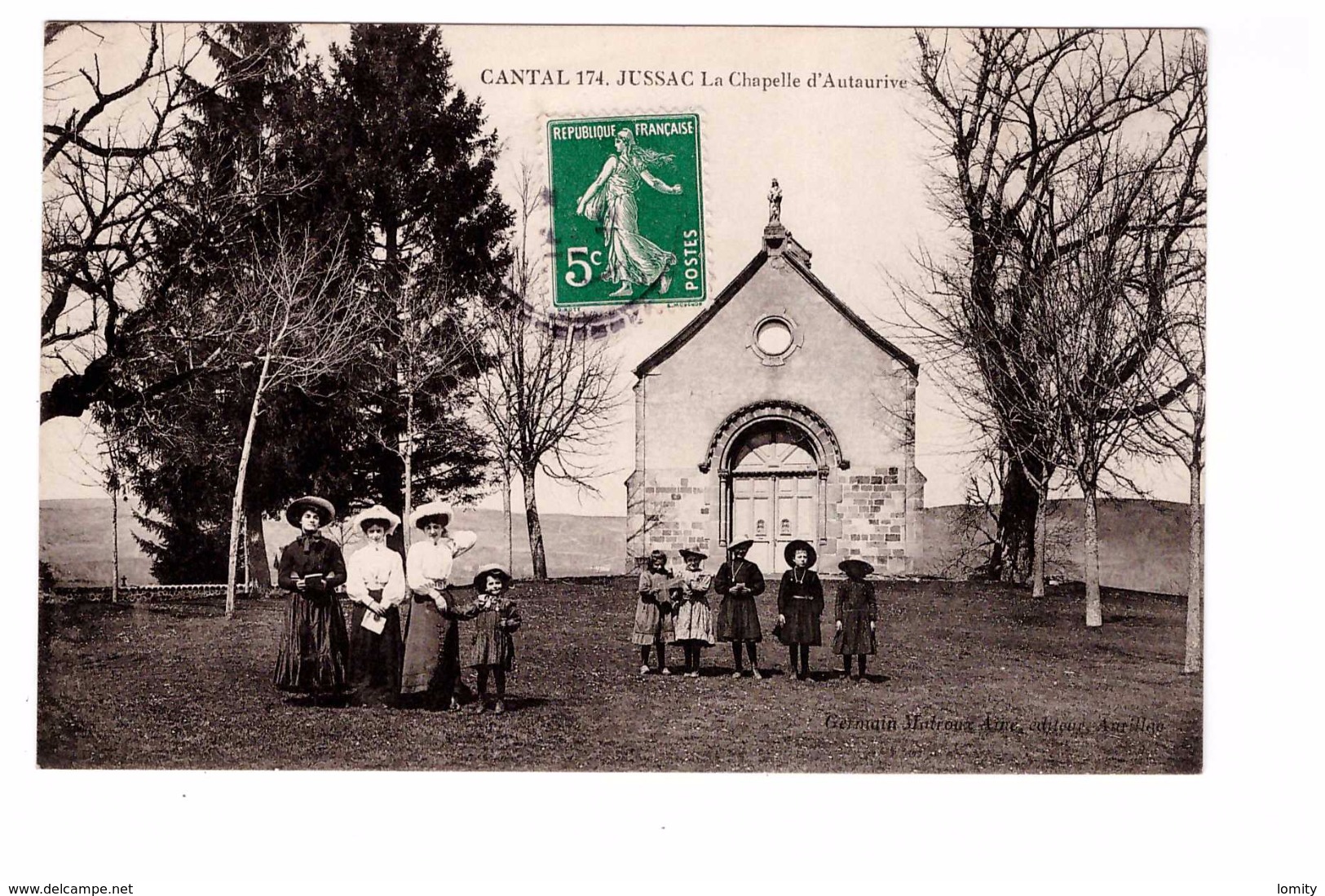 15 Jussac La Chapelle Autaurive Hauterive Cpa Animée Carte Rare Avec Cette Animation Cachet 1912 - Jussac