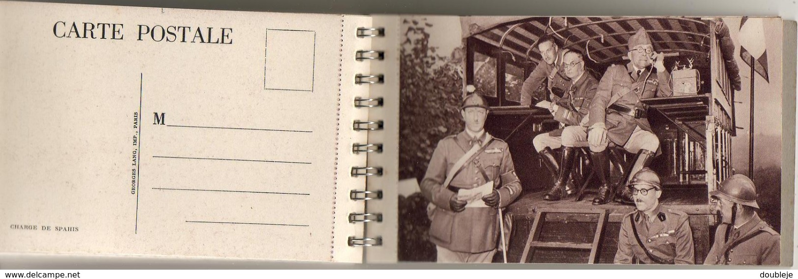 MILITARIA  SUPERBE CARNET SPIRALÉ COMPORTANT 28 Cartes Postales et un Agenda 1939 où sont présentées nos troupes