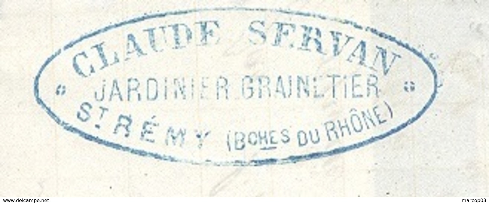 BOUCHES DU RHONE 13 GARE DE TARASCON LAC TAD 17  Du 15/10/1872 + BM  (Saint Remy)  Losange ML2° Sur N° 60 TTB - 1849-1876: Classic Period