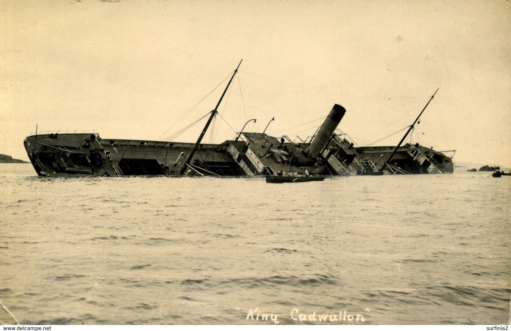 SCILLY ISLES - SHIPWRECK OF KING CADWALLON ON LEWIS ROCKS RP - 1906 - GIBSON Sc42 - Scilly Isles