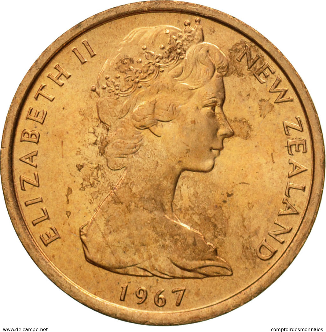 Monnaie, Nouvelle-Zélande, Elizabeth II, Cent, 1967, SUP+, Bronze, KM:31.1 - Nouvelle-Zélande