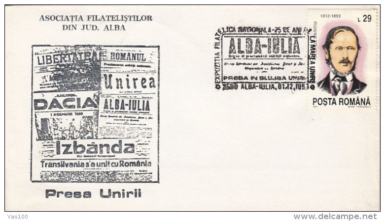 JOURNALISM, UNION PRESS, NEWSPAPERS, SPECIAL COVER, 1993, ROMANIA - Other & Unclassified