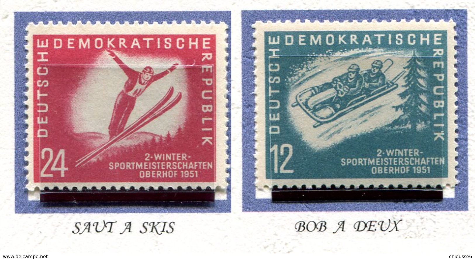 Allemagne Démocratique *  N° 32/33 - Sport D' Hivers à Oberhof - Gebraucht