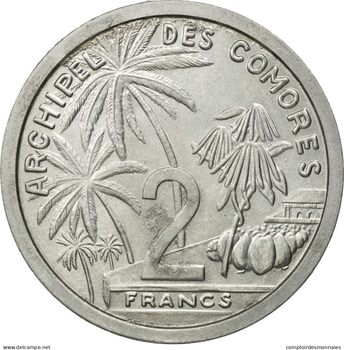 Monnaie, Comoros, 2 Francs, 1964, Paris, SPL, Aluminium, KM:E2 - Comoren