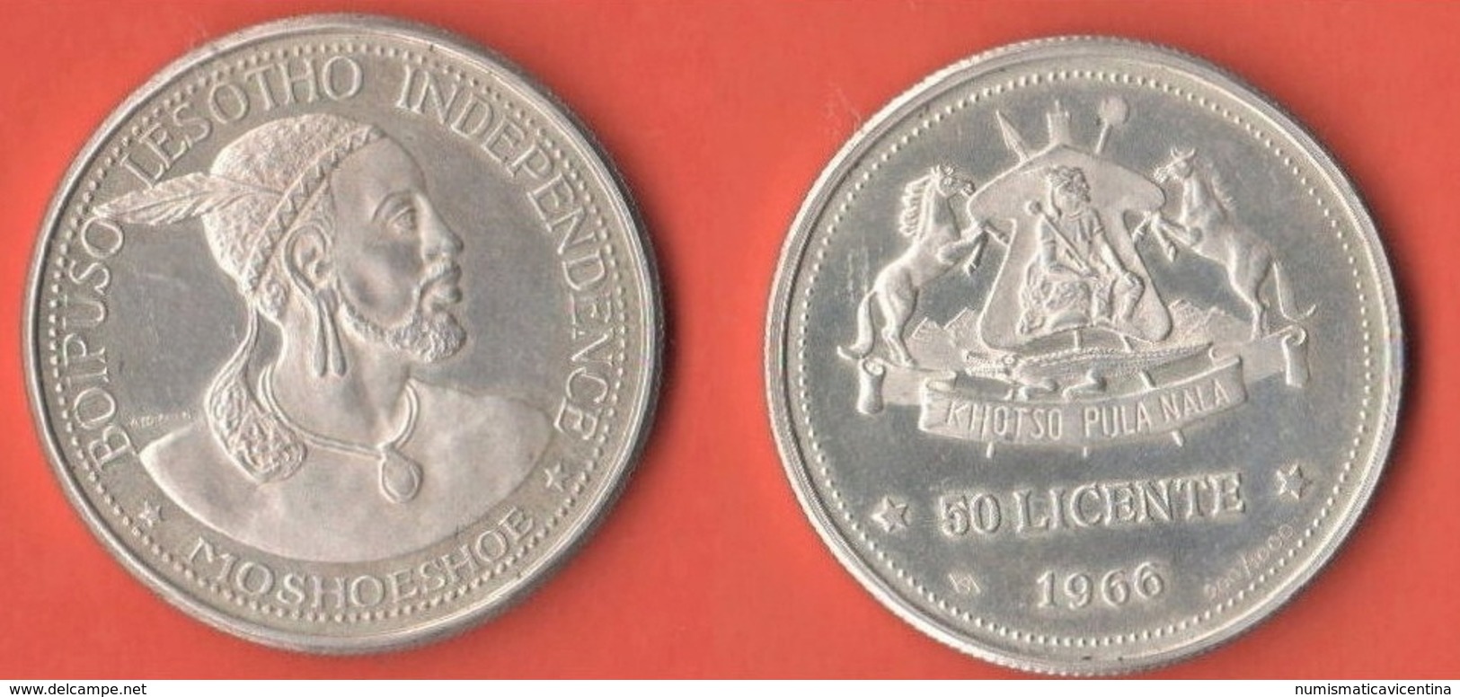 Lesotho 50 Licente 1966 Silver PROOF - Lesotho