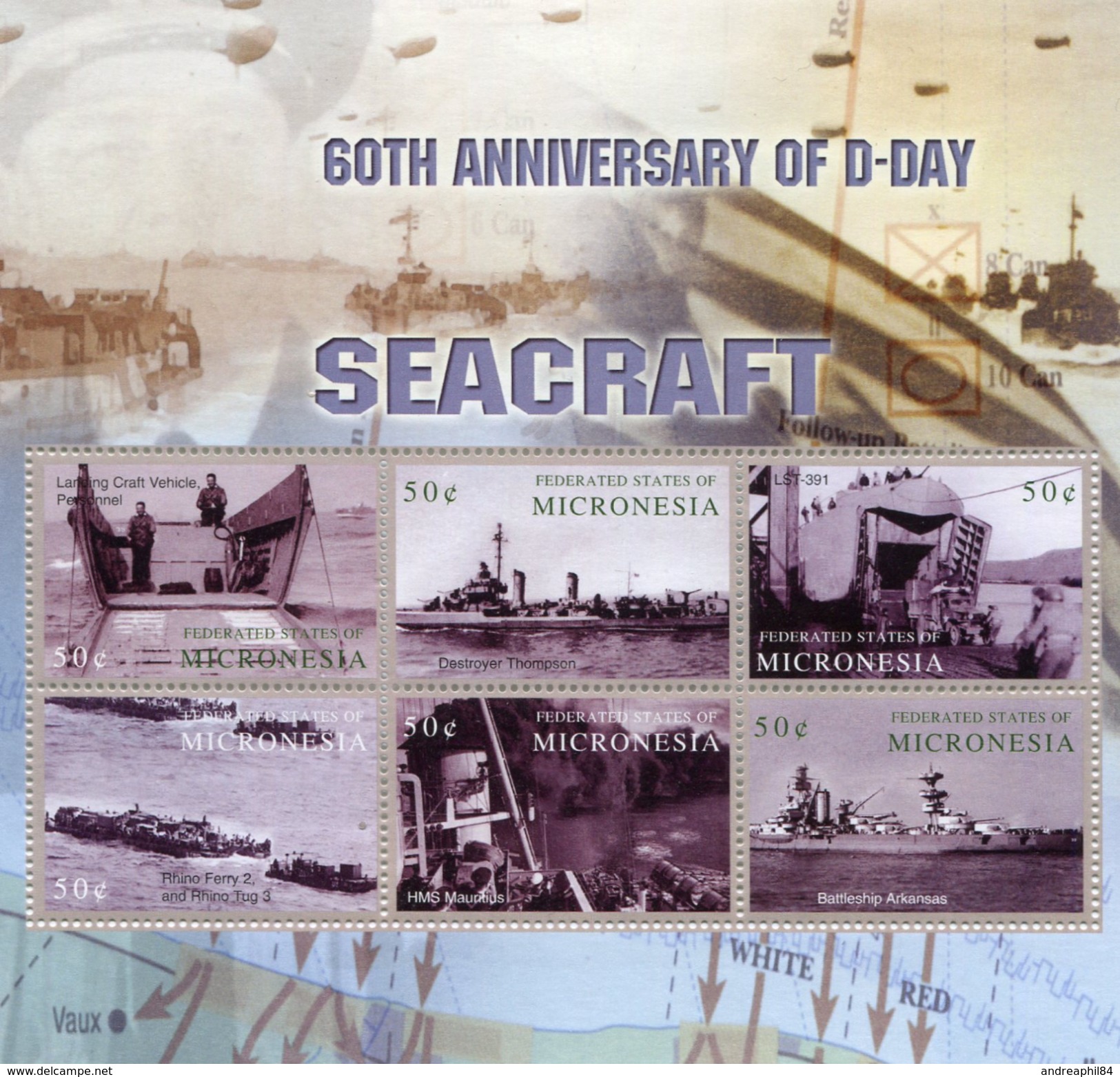 Micronesia 2004 MF1299-04 60°anniv Del D_DAY Mnh - Schiffe