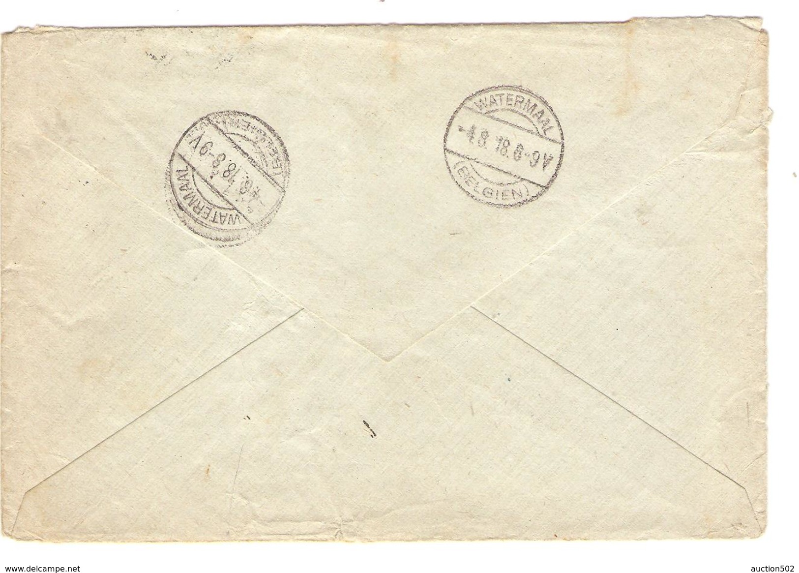 Suisse-Switzerland Registered Cover  Oerlikon 31/7/1918 Censored To Belgium Arrival Canc.PR4710 - Lettres & Documents