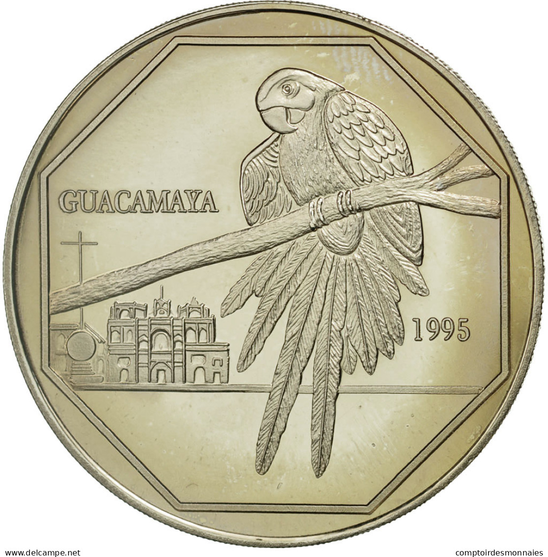 Monnaie, Guatemala, 50 Quetzales, 1995, Tower, SPL, Copper-nickel, KM:3f.1 - Guatemala