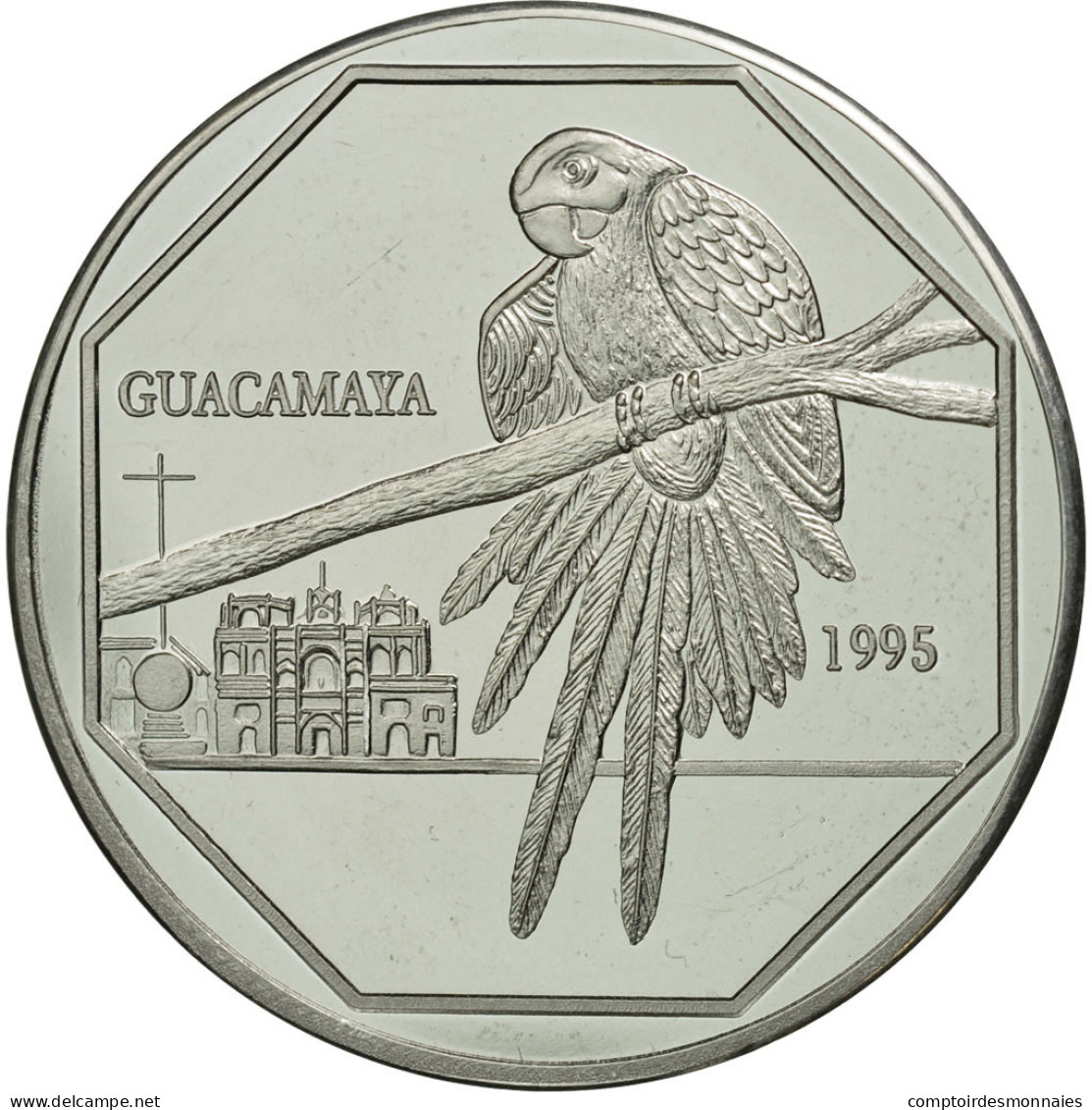 Monnaie, Guatemala, 50 Quetzales, 1995, Tower, SPL, Aluminium, KM:3d.2 - Guatemala