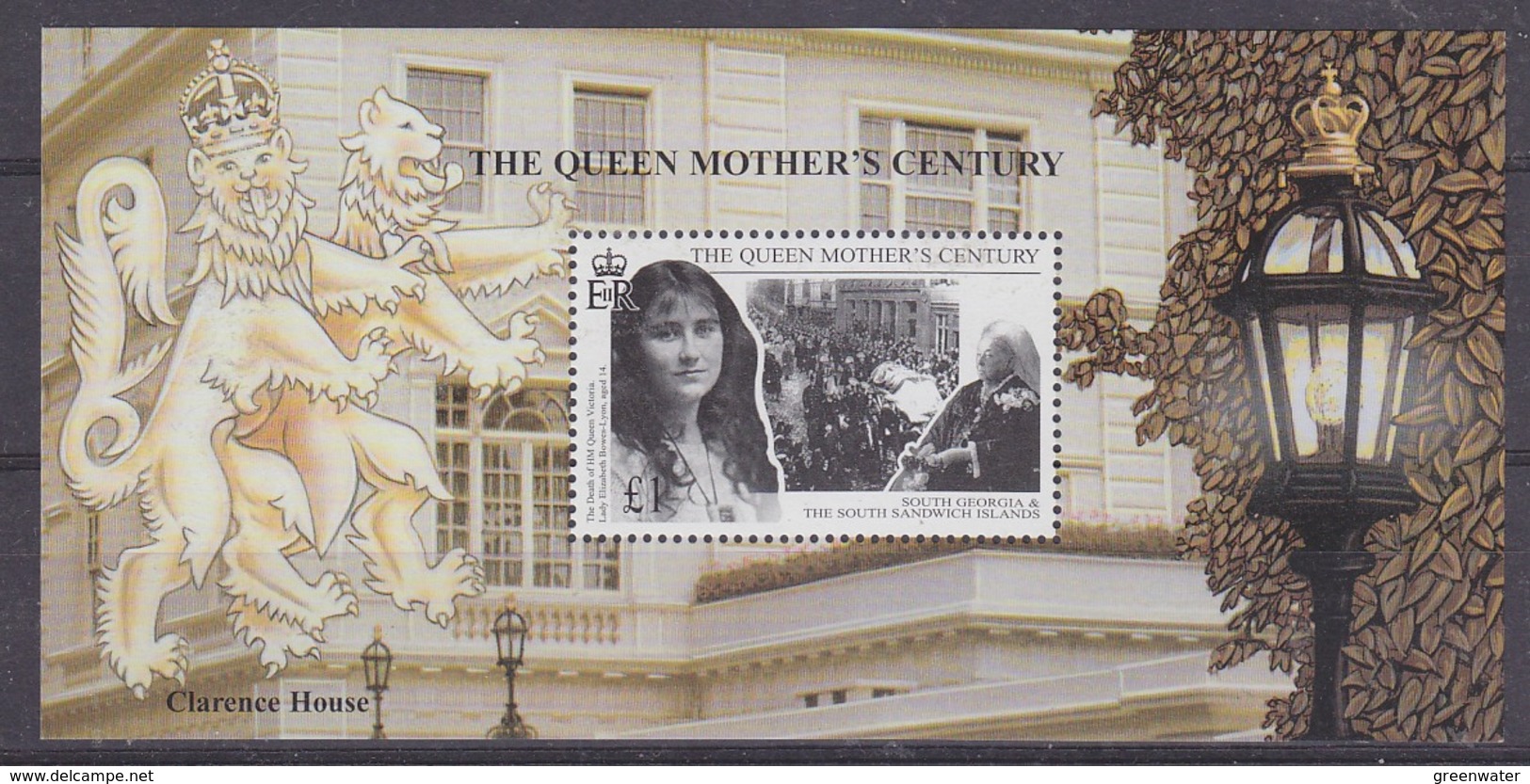 South Georgia 1999 Queen Mother´s Century M/s  ** Mnh (35819) - South Georgia