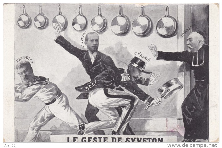 Syveton French Political Scandal 'Le Geste De Syveton' General Andre, C1900s Vintage Postcard - Events