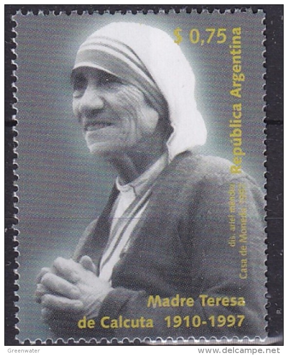 Argentina 1997 Mother Teresa 1v ** Mnh (20768) - Nuevos