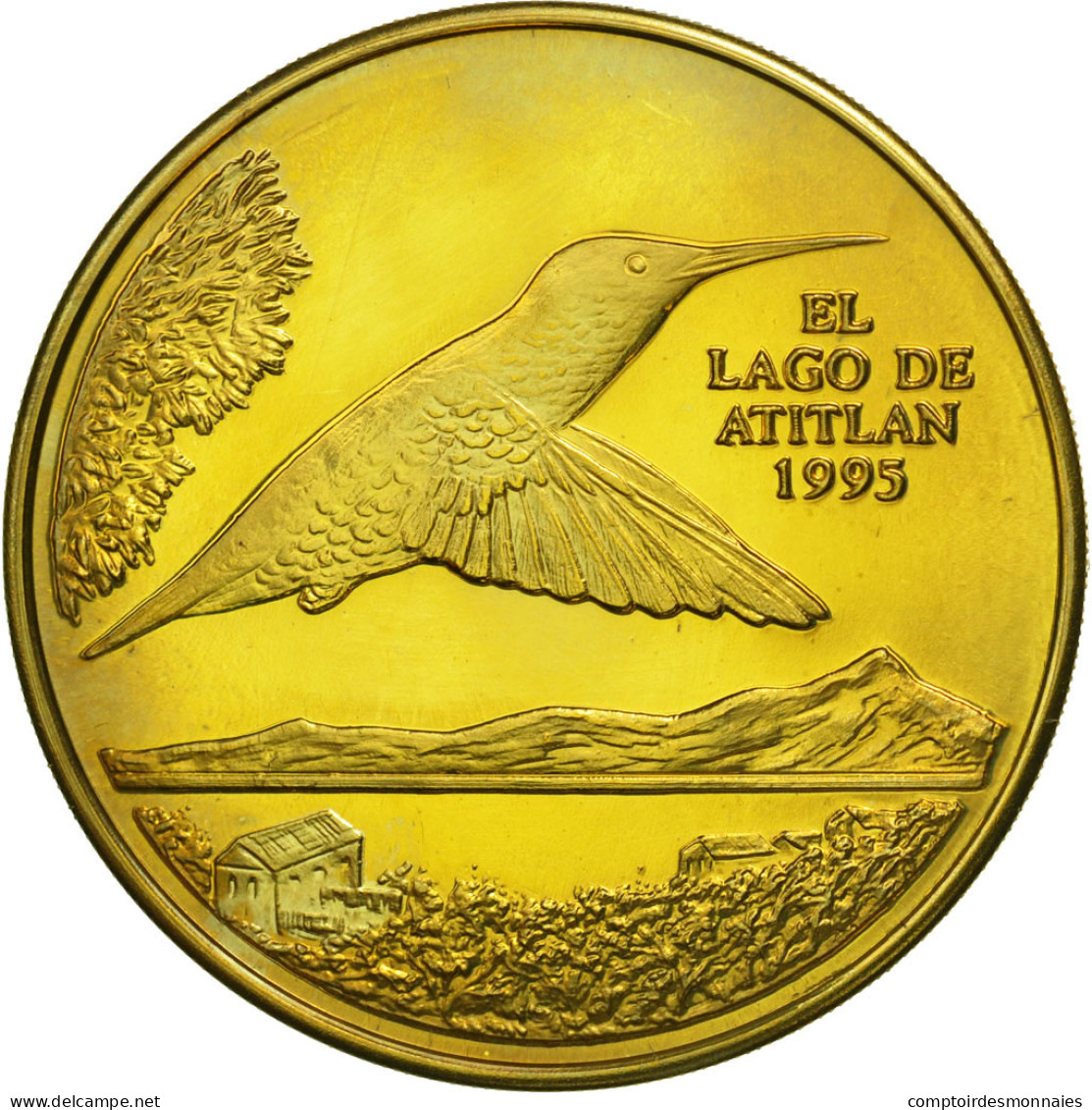 Monnaie, Guatemala, Quetzal, 1995, Tower, SPL, Laiton, KM:1a.1 - Guatemala