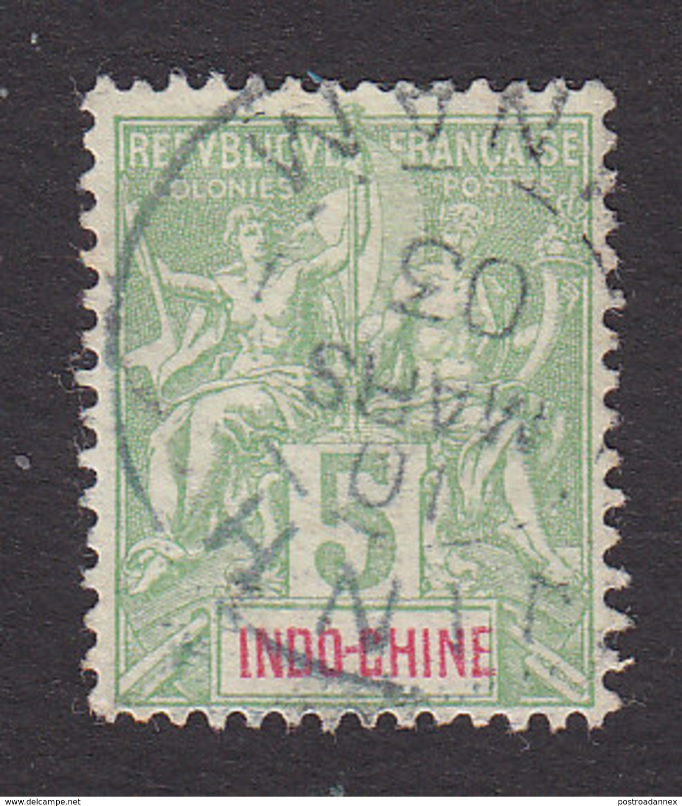 Indo-China, Scott #7, Used, Navigation And Commerce, Issued 1892 - Used Stamps