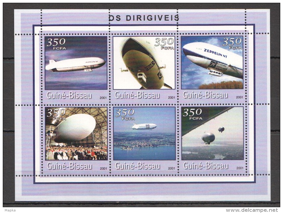 VV330 2001 GUINE-BISSAU OS DIRIGIVEIS 1KB MNH - Zeppelins