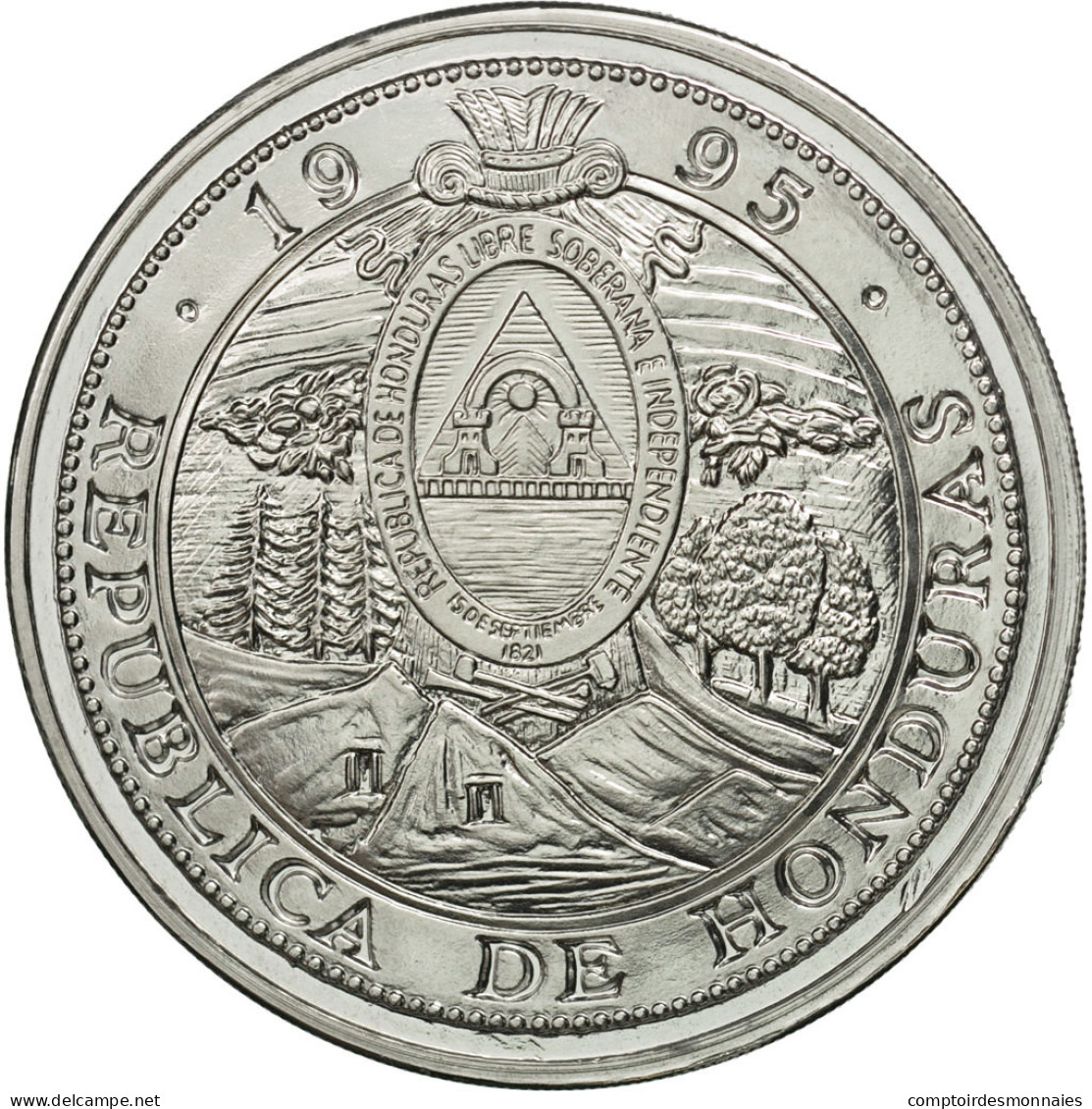 Monnaie, Honduras, 10 Lempiras, 1995, Tower, SPL, Aluminium, KM:1d.1 - Honduras