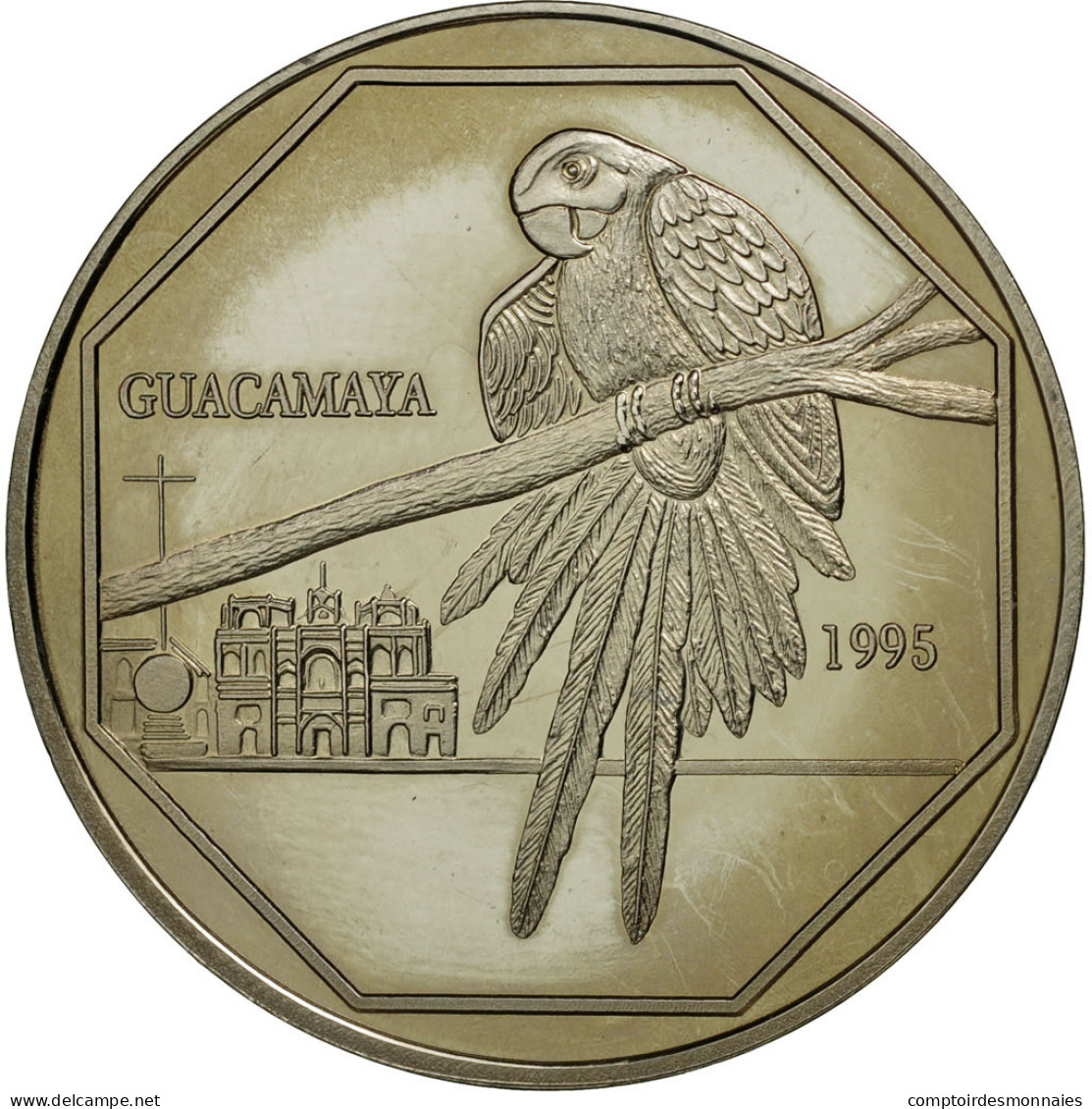 Monnaie, Guatemala, 50 Quetzales, 1995, Tower, SPL, Copper-nickel, KM:3f.2 - Guatemala