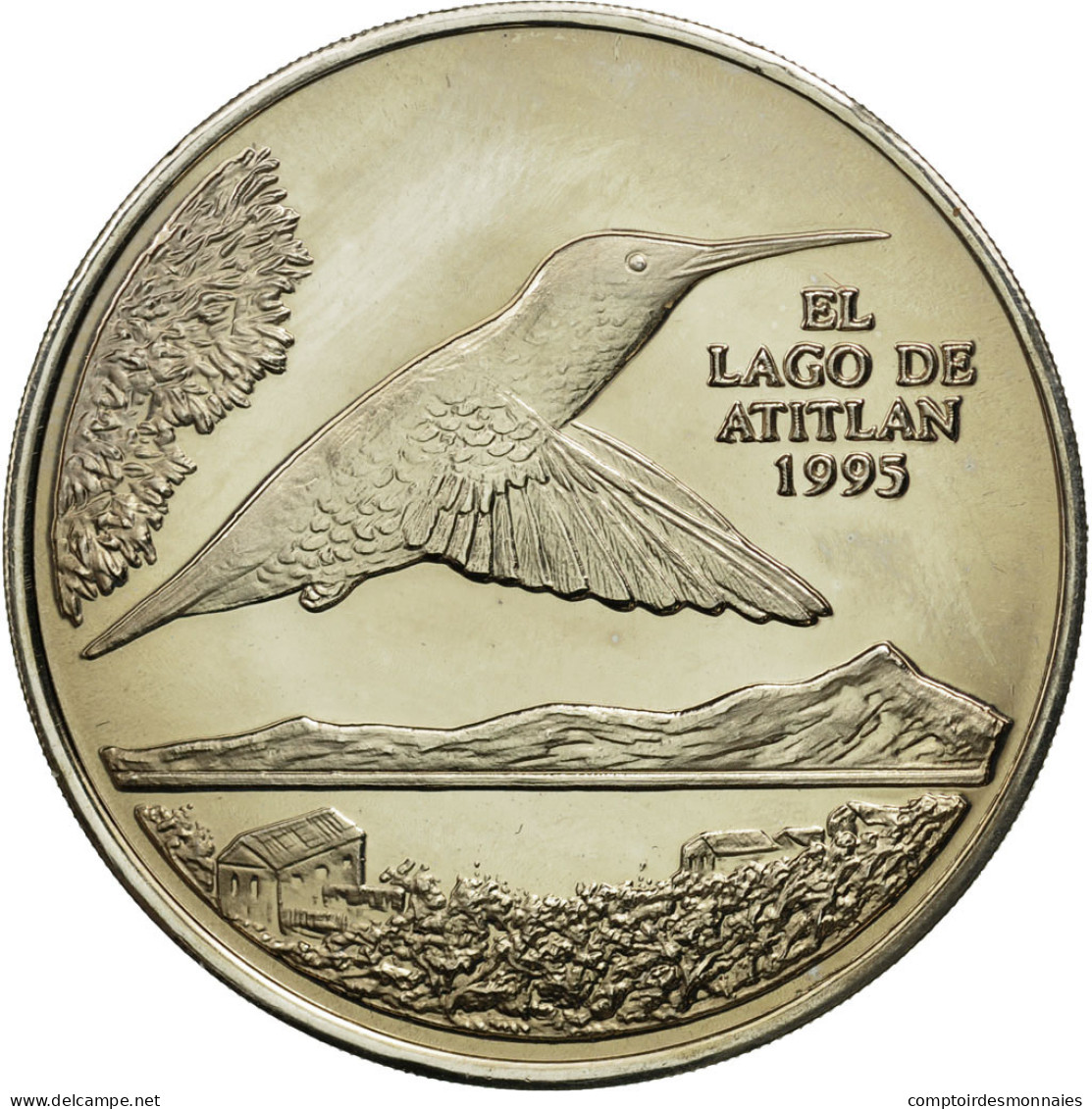 Monnaie, Guatemala, Quetzal, 1995, Tower, SPL, Copper-nickel, KM:1f.1 - Guatemala