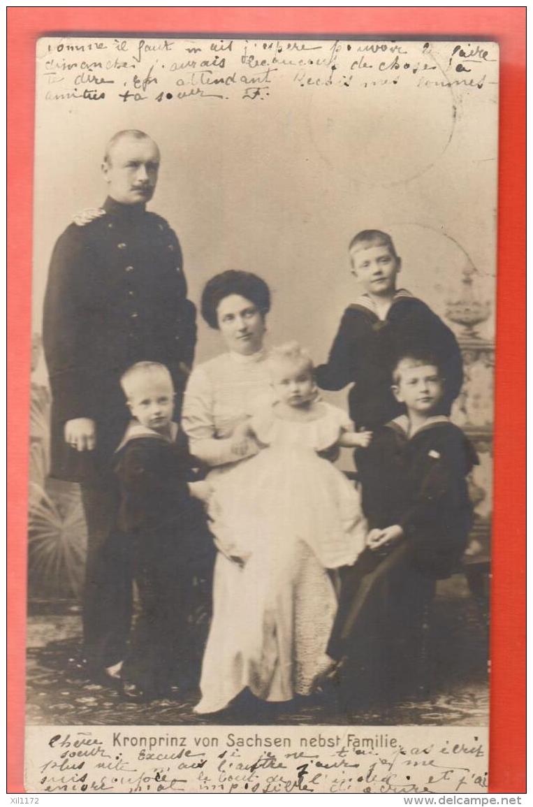 EAE-05  Kronprinz Von Sachsen Nebst FAmilie. Pionier.  Gelaufen In 1903 Nach Schweiz - Familles Royales