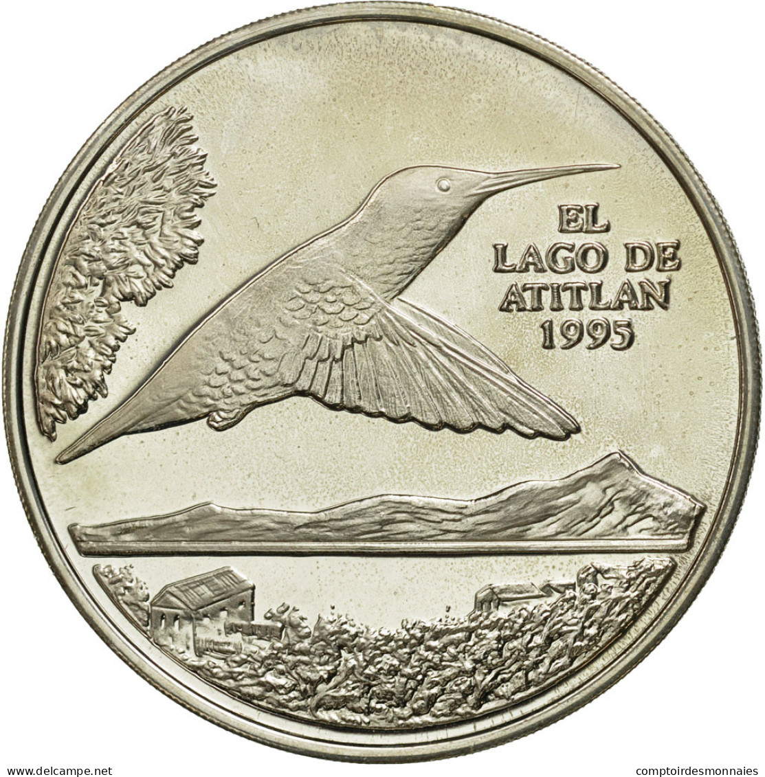 Monnaie, Guatemala, Quetzal, 1995, Tower, SPL, Argent, KM:1.1 - Guatemala