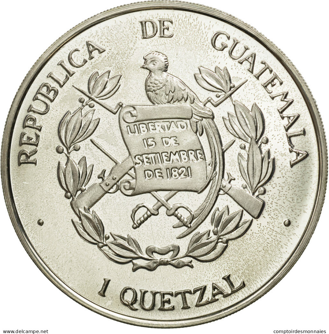 Monnaie, Guatemala, Quetzal, 1995, Tower, SPL, Argent, KM:1.1 - Guatemala