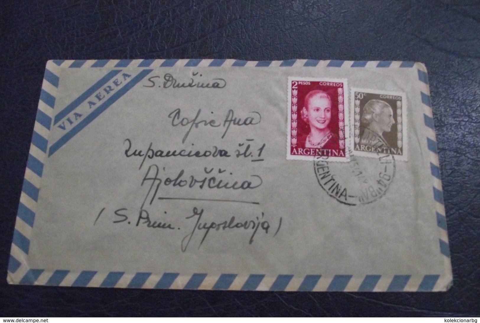 175. Letter Argentina(Villa Marteli)-Yugoslavia(Ajdovscina) 2 - Covers & Documents