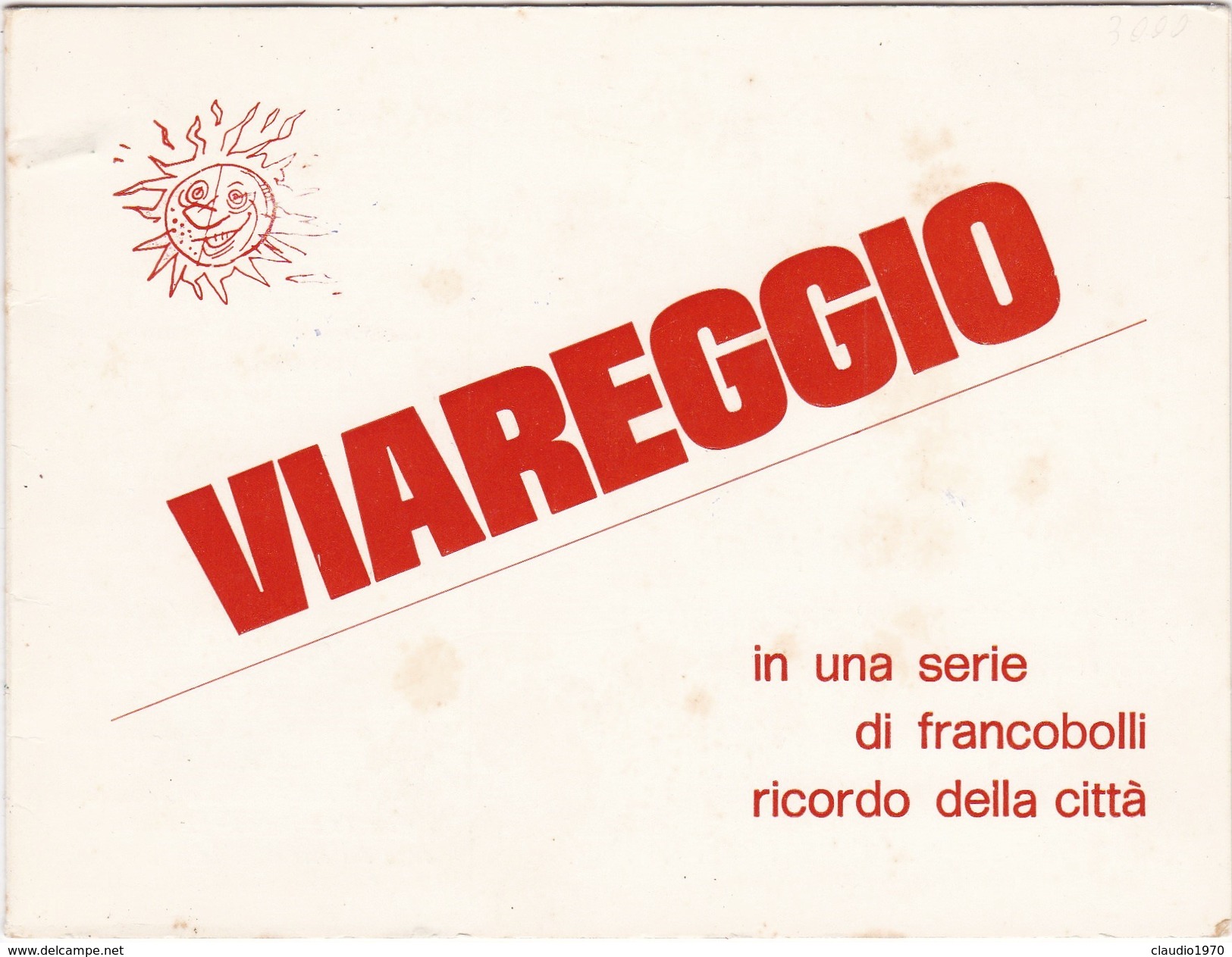 OPUSCOLO INTITOLATO DEDICA A VIAREGGIO DELL' ARTISTA ALESSANDRO , VISANI - Altri & Non Classificati