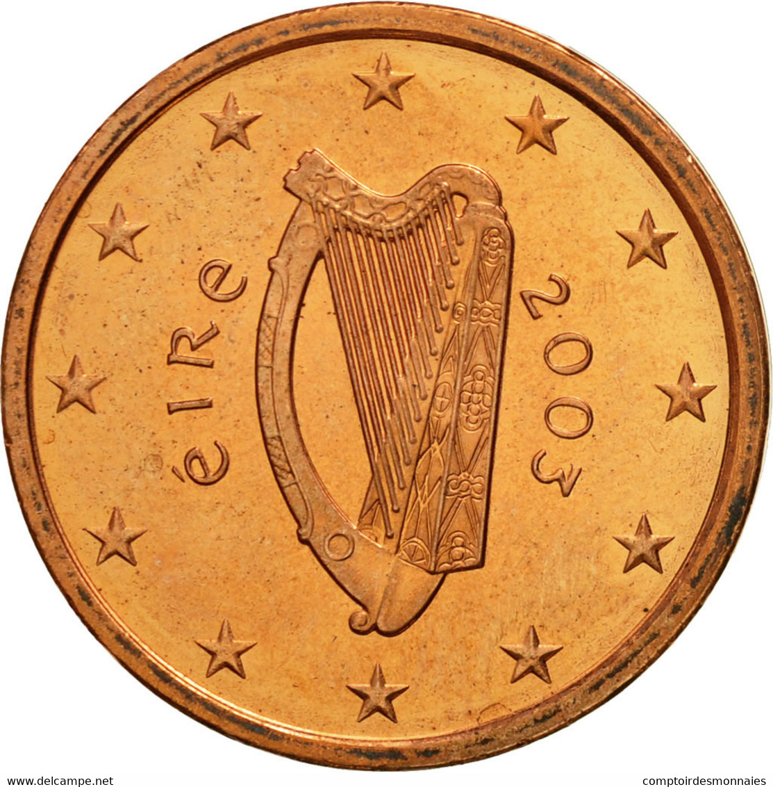 IRELAND REPUBLIC, 2 Euro Cent, 2003, FDC, Copper Plated Steel, KM:33 - Ierland