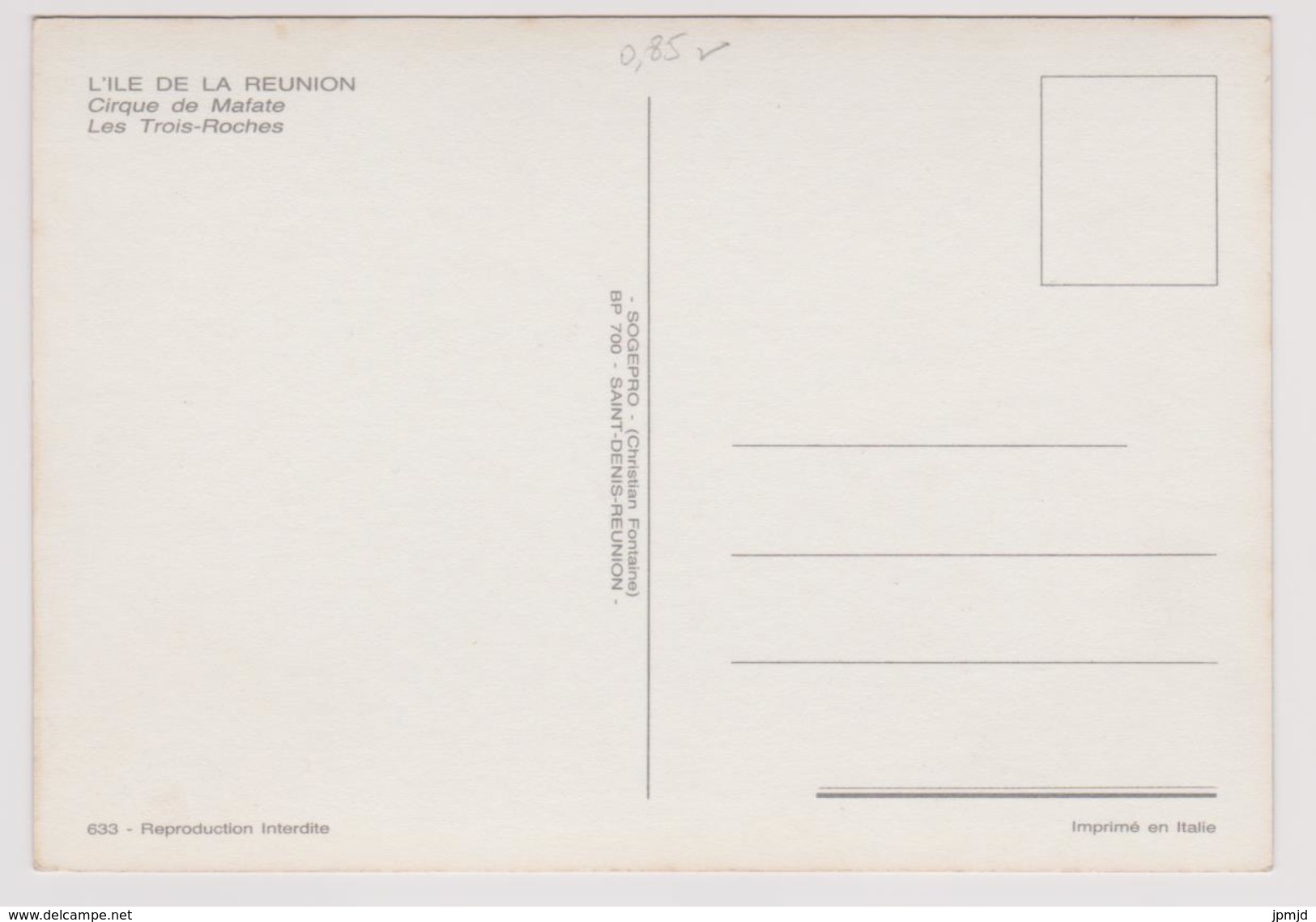 97 - ILE DE LA REUNION - Cirque De Mafate - Les Trois Roches - Ed. SOGEPRO N° 633 - Other & Unclassified