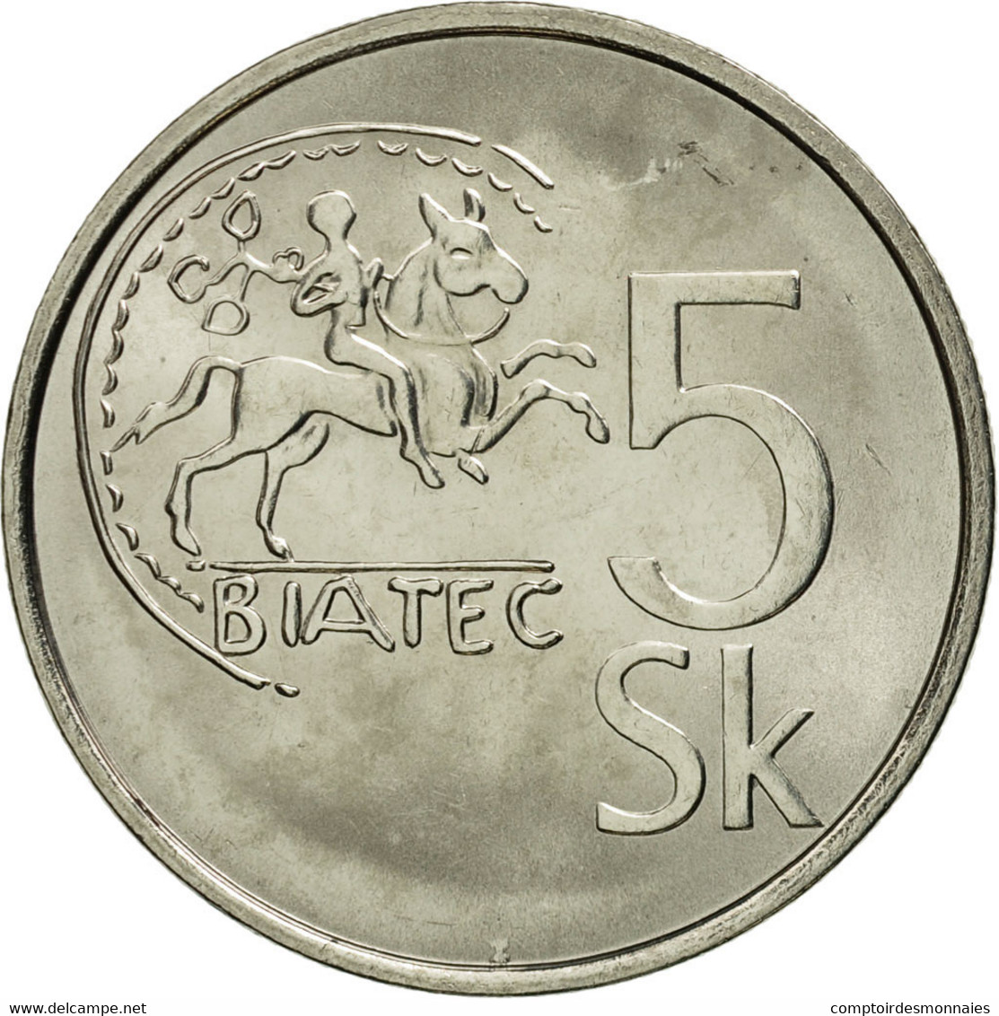 Monnaie, Slovaquie, 5 Koruna, 2007, FDC, Nickel Plated Steel, KM:14 - Slowakei