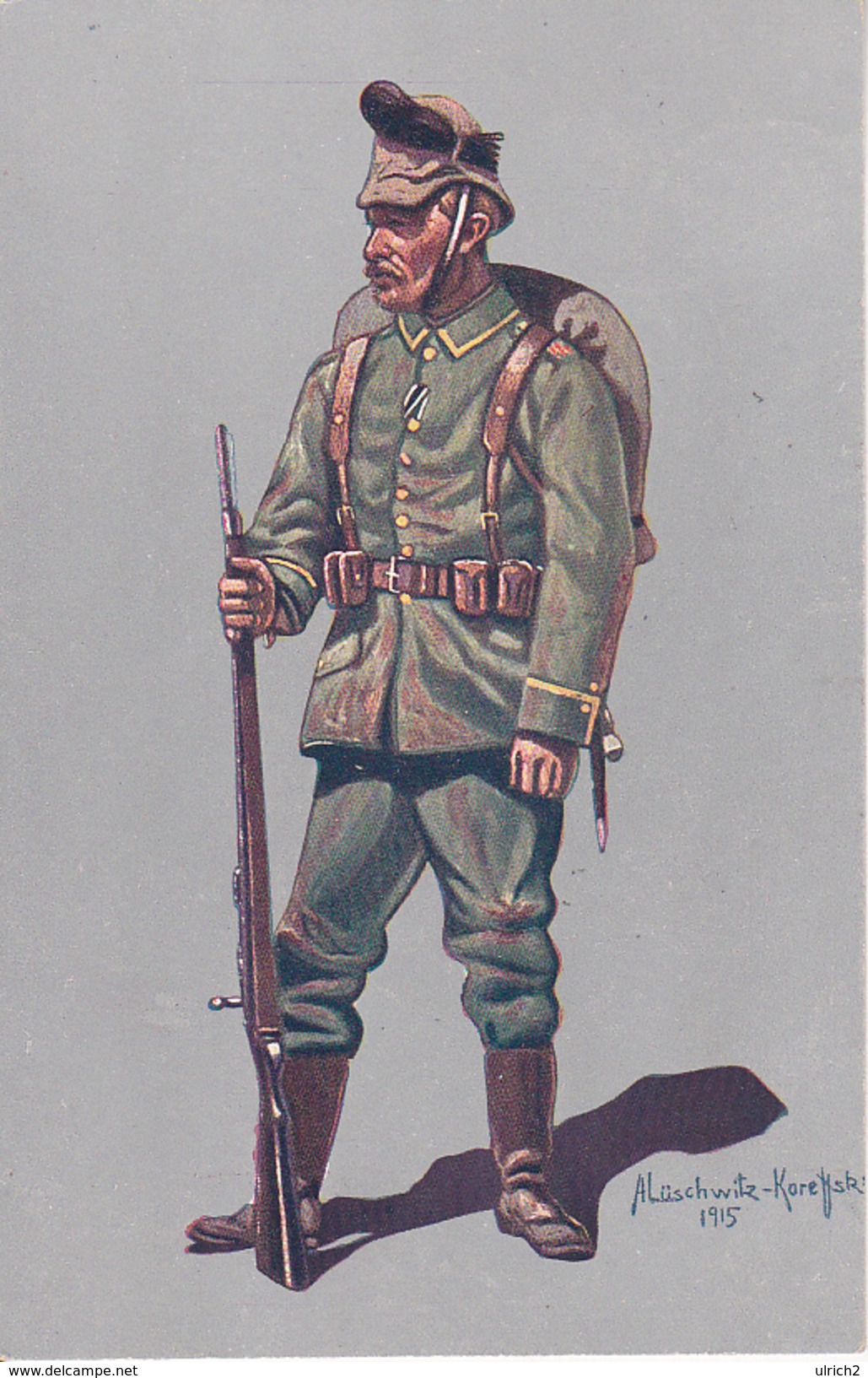 AK Unteroffizier Des (K. Sächs.) Schützen-(Füs.-) Regt. Prinz Georg Nr. 108 (Dresden) - Wohlfahrtskarte- 1914-15 (28958) - Uniformi