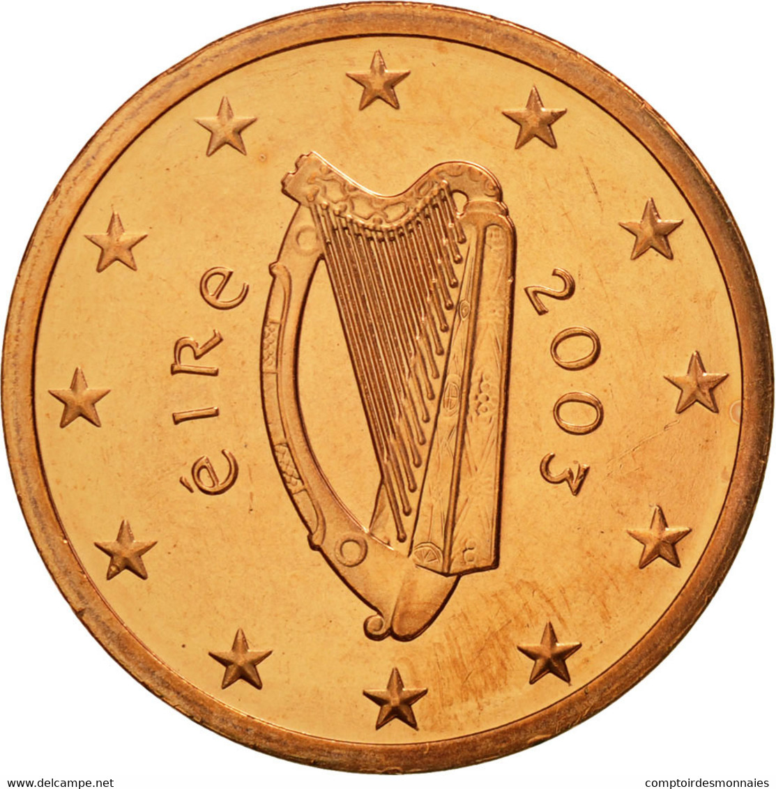 IRELAND REPUBLIC, 5 Euro Cent, 2003, FDC, Copper Plated Steel, KM:34 - Ireland