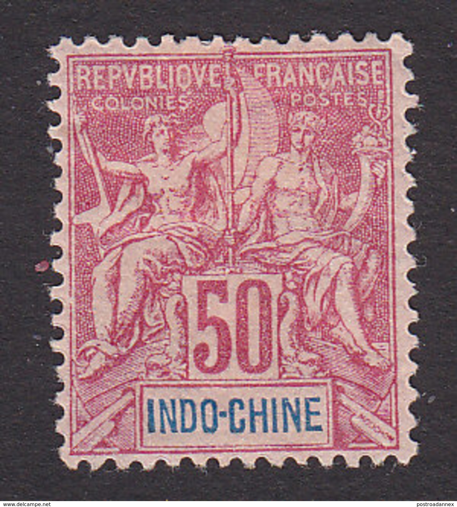 Indo-China, Scott #17, Mint Hinged, Navigation And Commerce, Issued 1892 - Neufs