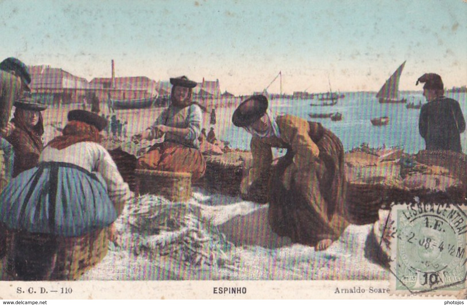 Carte Postale : Espinho  (Portugal) Salage Du Poisson 12 - Belle Scène   SCD N° 110     Arnaldo Soares - Autres & Non Classés