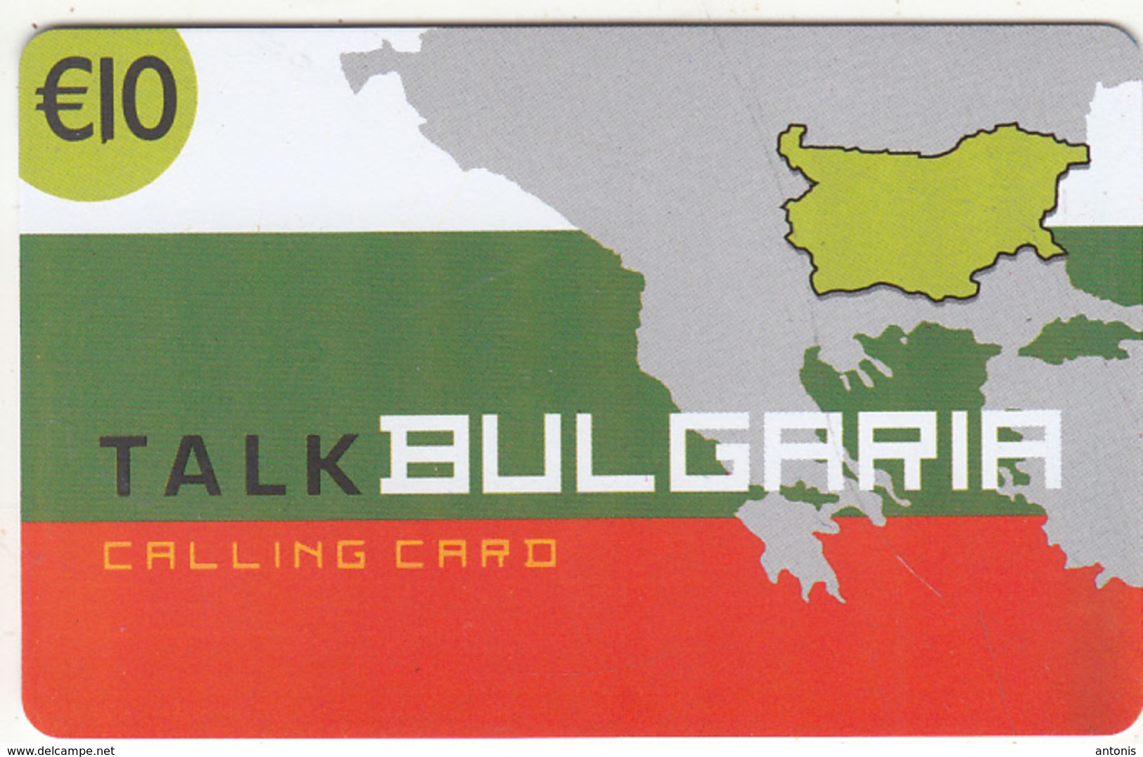 GREECE - Talk Bulgaria, Altec Prepaid Card 10 Euro, Tirage 2000, Exp.date 31/12/05, Sample - Greece