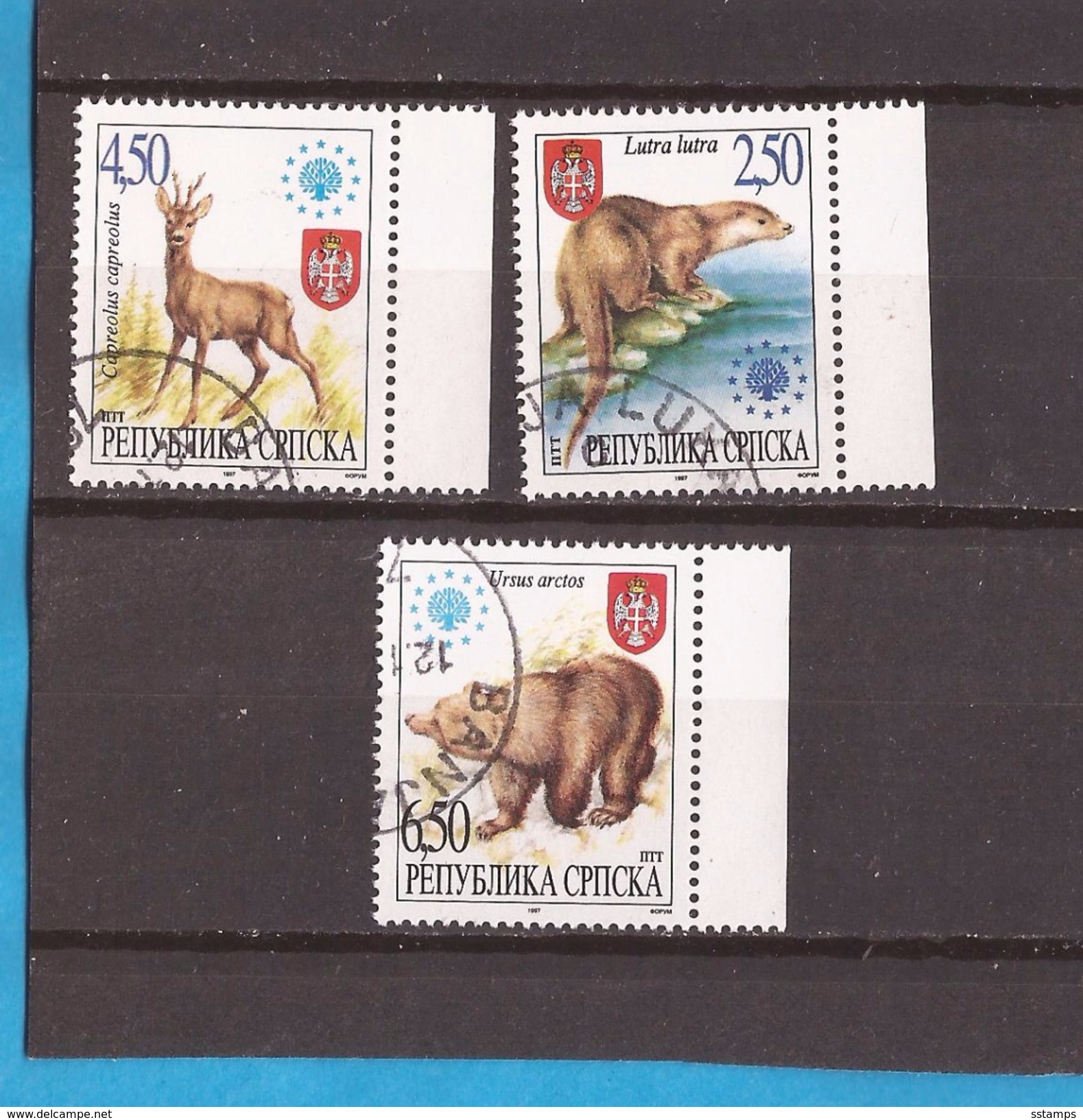 U-104  BOSNIA Herzegowina Republika Srpska SERBA REPUBLIK BANJA LUKA FAUNA WWF ORSO  USED - Used Stamps