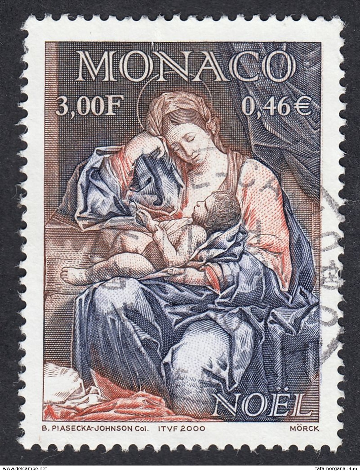 MONACO - 1999 -  Yvert 2236 Usato. 3 F (0,46 Euro). - Usados