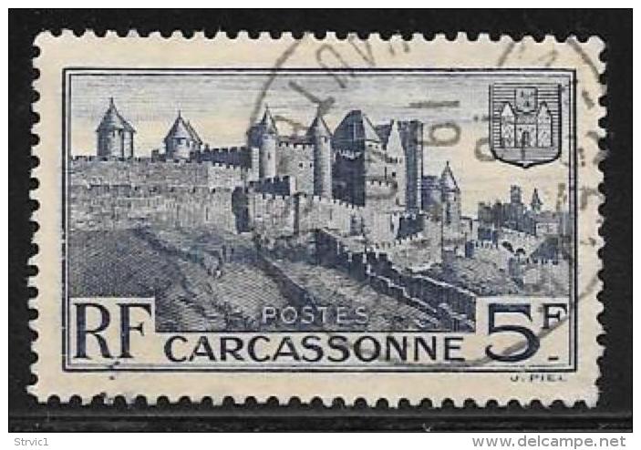 France, Scott # 345 Used Carcassonne, 1938 - Gebraucht