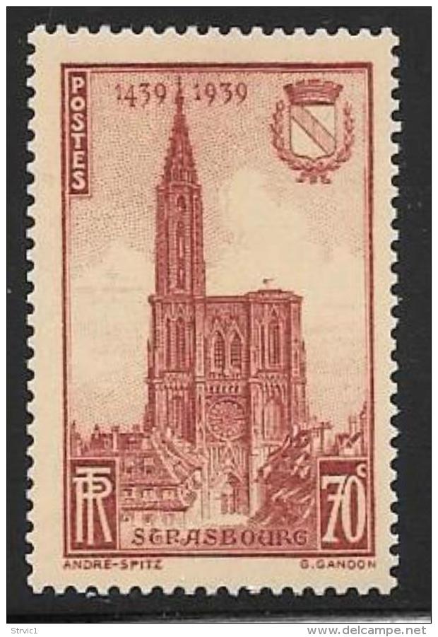 France, Scott #391 MNH Strasbourg Cathedral, 1939 - Ongebruikt