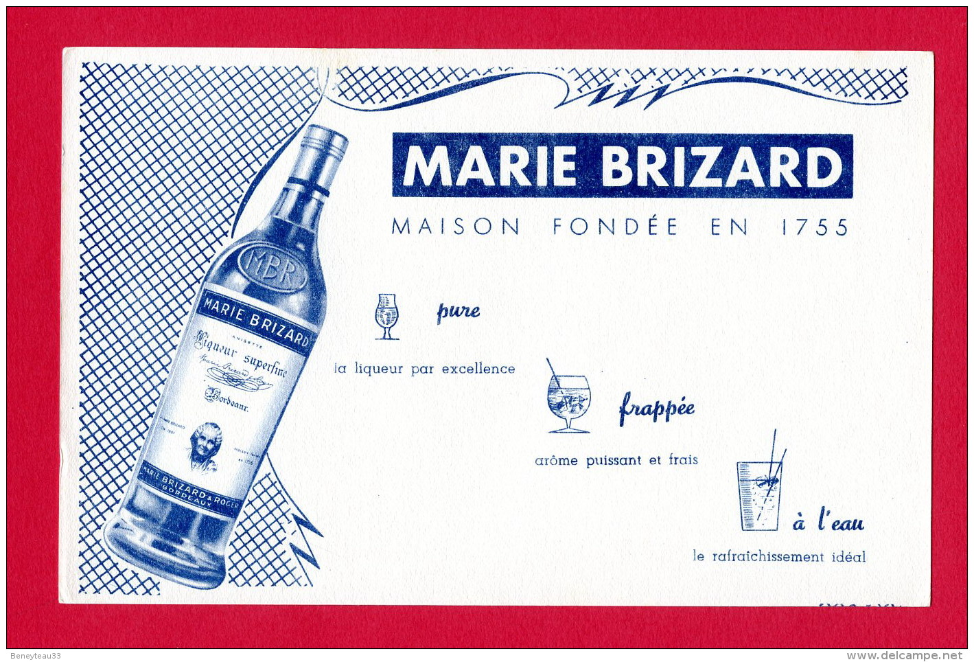 BUVARD 21,3 X 14 Cm (Réf : A750) MARIE BRIZARD - Liqueur & Bière