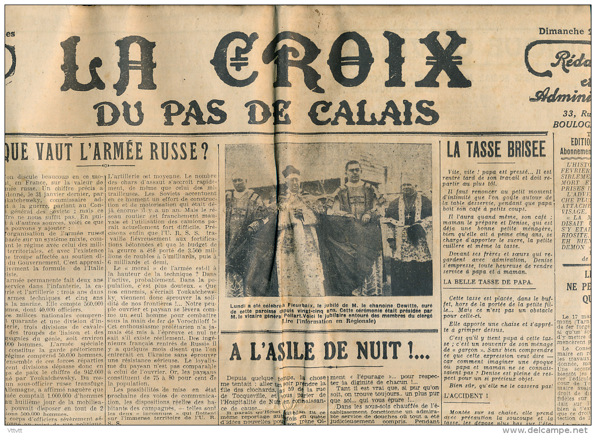 LA CROIX DU PAS-DE-CALAIS (Dimanche 28 Avril 1935), Boulogne-sur-Mer, Fleurbaix... Grand Format - Informations Générales