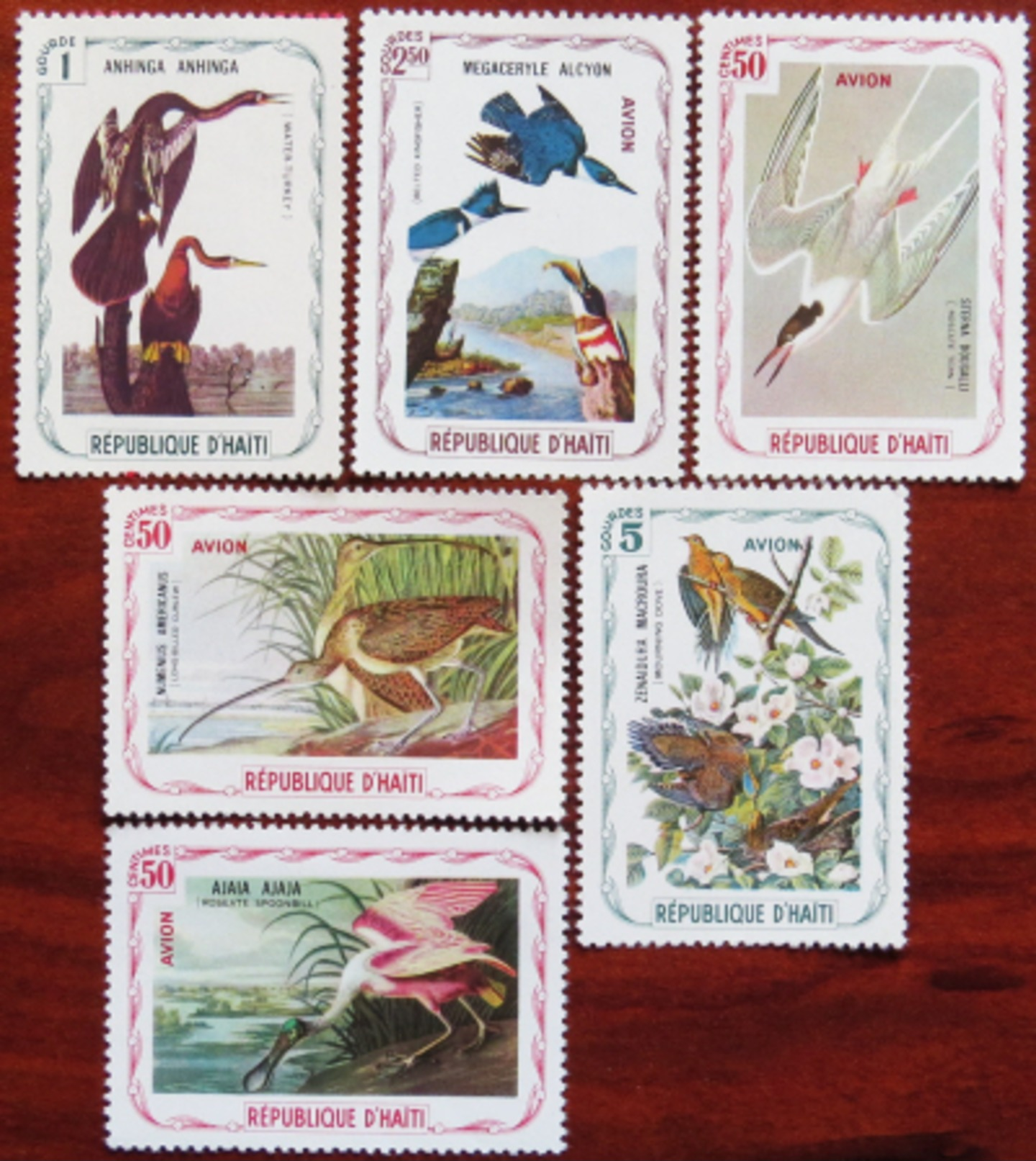 FREE POSTAGE!! Haiti 1975 Birds, Vögel, Oiseaux, Uccelli, Aves, Audubon, Fauna, 6v Part, MLH Mint, Postfrisch Falz, G-vg - Storchenvögel