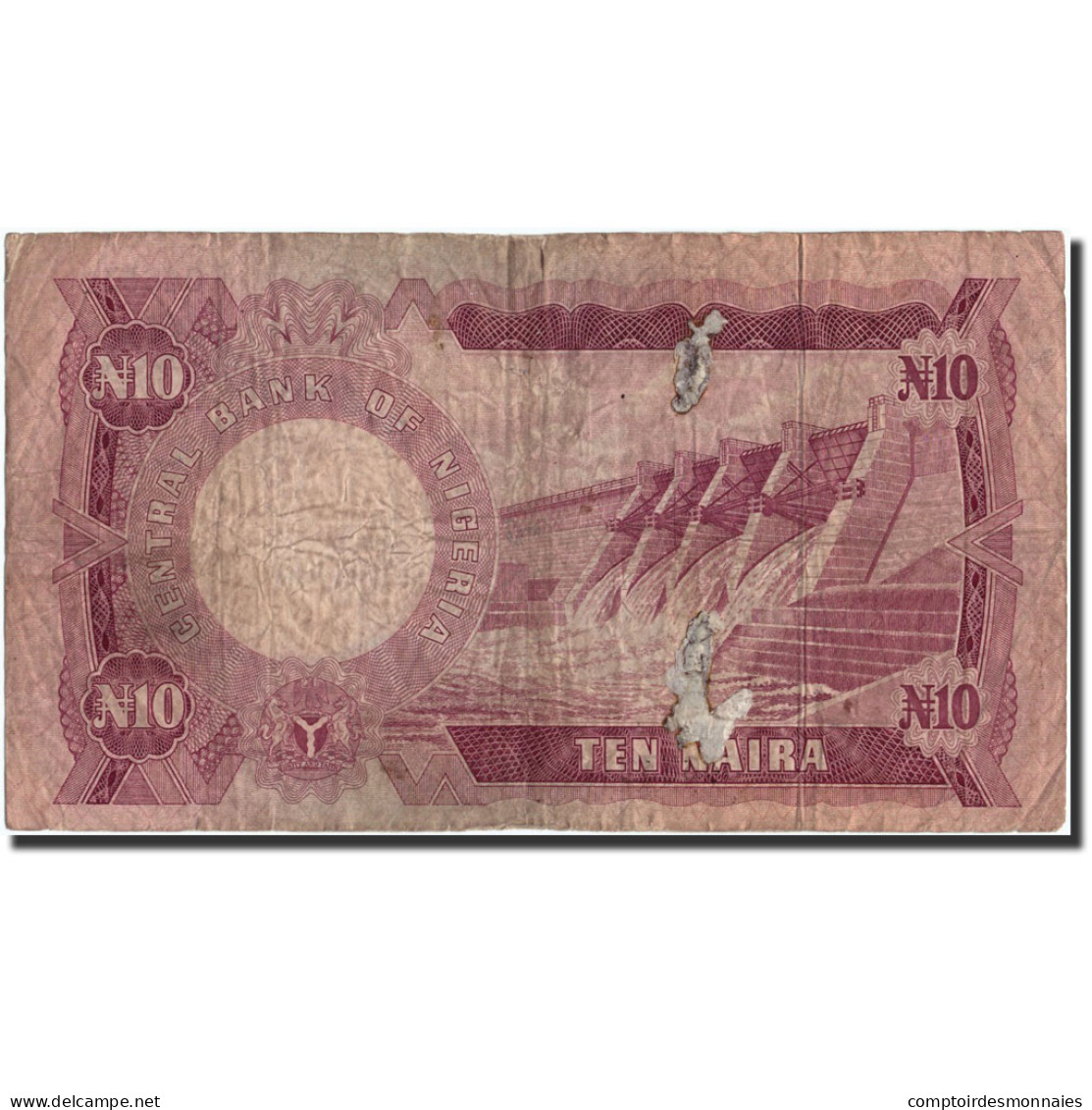 Billet, Nigéria, 10 Naira, Undated (1973-76), Undated, KM:17b, TB - Nigeria