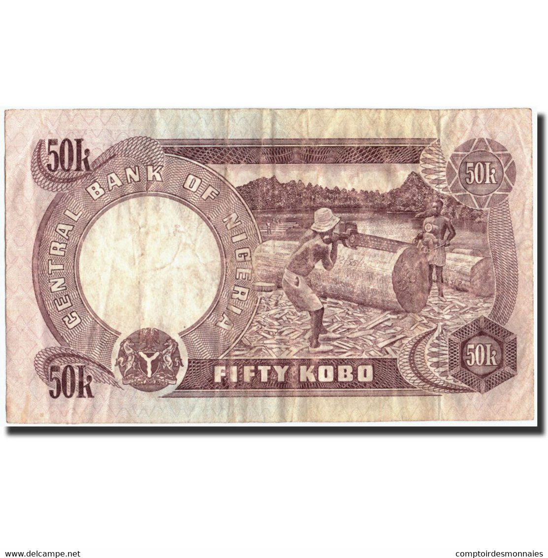 Billet, Nigéria, 50 Kobo, Undated (1973-78), Undated, KM:14A, TB - Nigeria