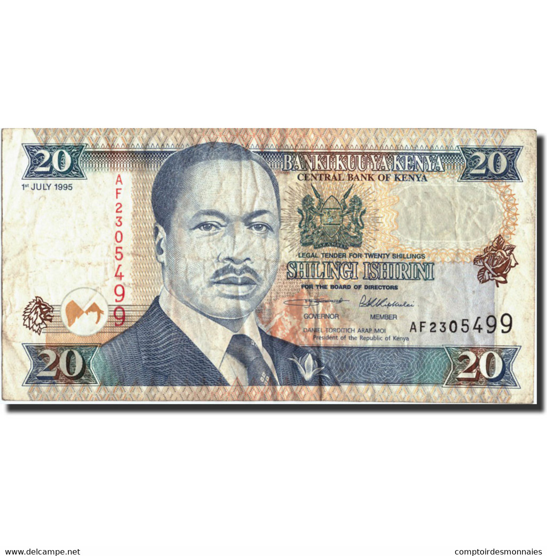 Billet, Kenya, 20 Shillings, 1995, 1978-07-01, KM:32, TB - Kenia
