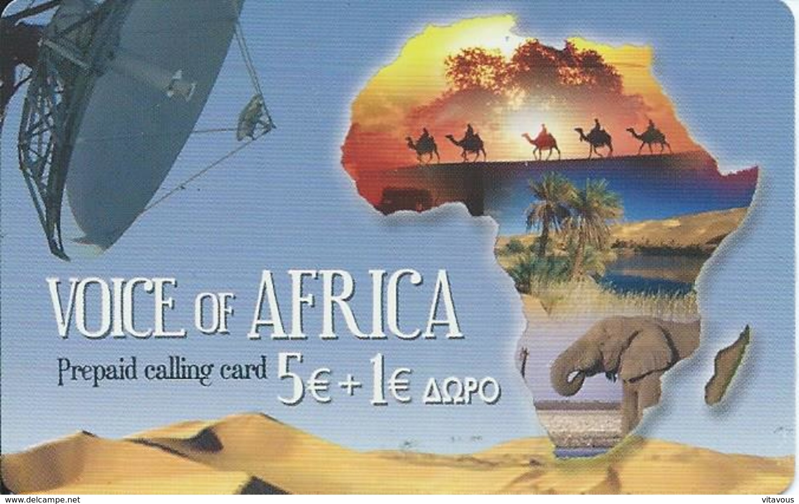 éléphant Elephant Animal Carte Prépayée Voice Of Africa Card  Karte (763) - Andere - Afrika