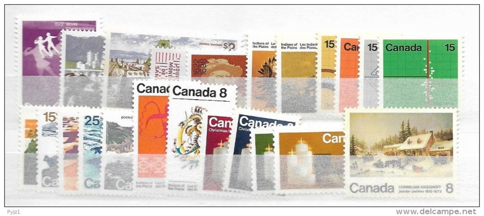 1972 MNH Canada Year Collection, Postfris** - Vollständige Jahrgänge