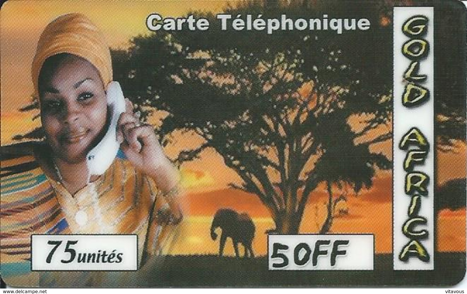 éléphant Elephant Animal Carte Prépayée Africa Card  Karte (770) - Otros – Africa