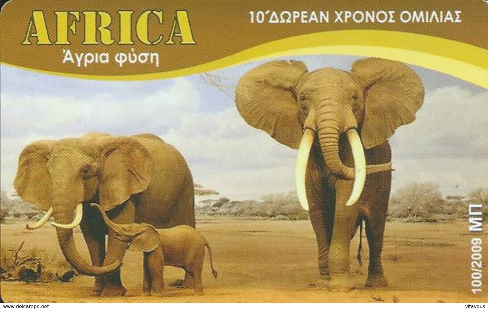 éléphant Elephant Animal Carte Prépayée Africa Card  Karte (771) - Altri – Africa